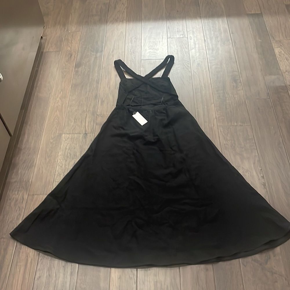 Astr Black Square Neck Midi Dress - Picture 6 of 10